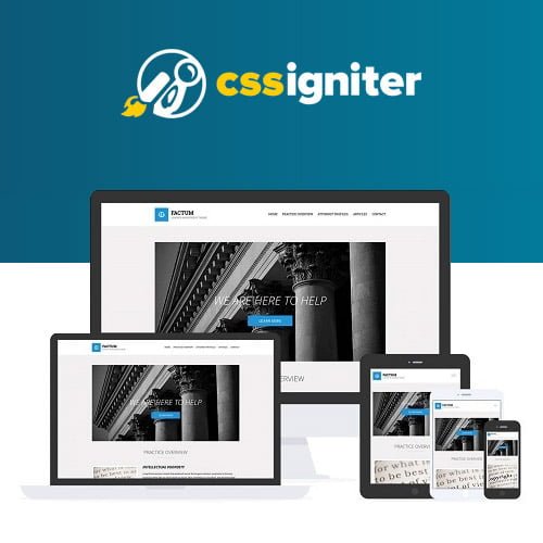 CSS-Igniter-Factum-WordPress-Theme.jpg CSS Igniter Factum WordPress Theme - Image 1