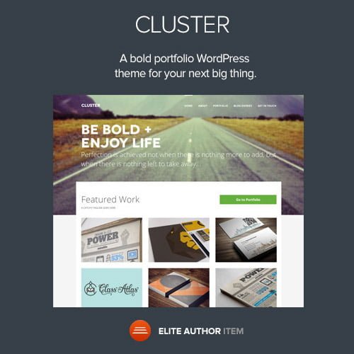 Cluster-A-Bold-Portfolio-Wordpress-Theme.jpg Cluster - A Bold Portfolio Wordpress Theme - Image 1