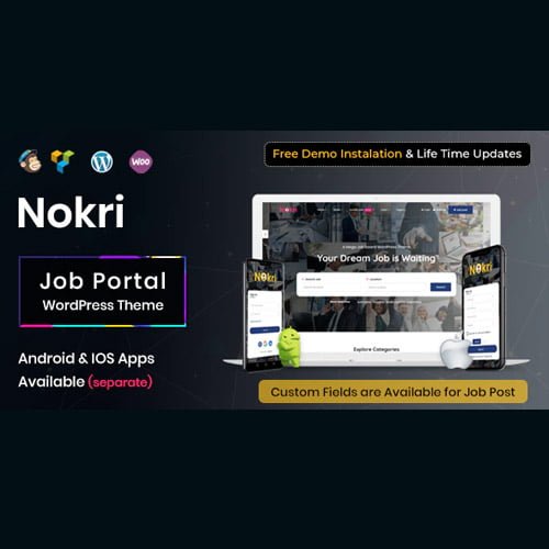Nokri-Job-Board-WordPress-Theme.jpg Nokri - Job Board WordPress Theme - Image 1