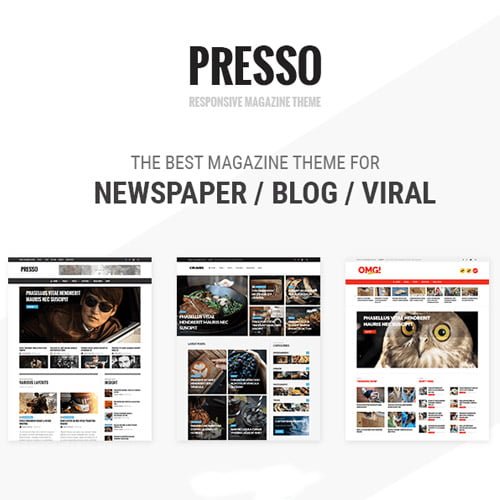 PRESSO-Modern-Magazine-Newspaper-Viral-Theme.jpg PRESSO - Modern Magazine / Newspaper / Viral Theme - Image 1