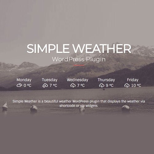 Simple-Weather-Plugin.jpg Simple Weather Plugin - Image 1