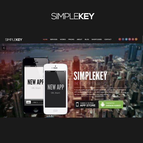 SimpleKey-One-Page-Portfolio-WordPress-Theme.jpg SimpleKey - One Page Portfolio WordPress Theme - Image 1