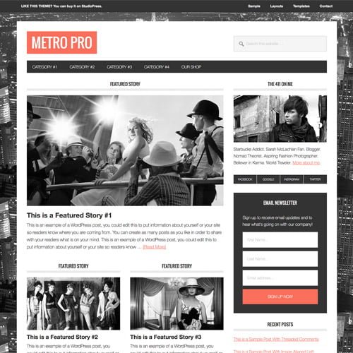 StudioPress-Metro-Pro-Genesis-WordPress-Theme.jpg StudioPress Metro Pro Genesis WordPress Theme - Image 1