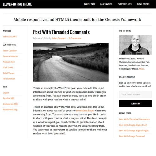 StudioPress-eleven40-Pro-Genesis-WordPress-Theme.jpg StudioPress eleven40 Pro Genesis WordPress Theme - Image 1