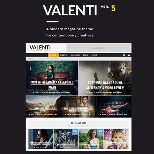 Valenti-WordPress-HD-Review-Magazine-News-Theme.jpg Valenti - WordPress HD Review Magazine News Theme - Image 1