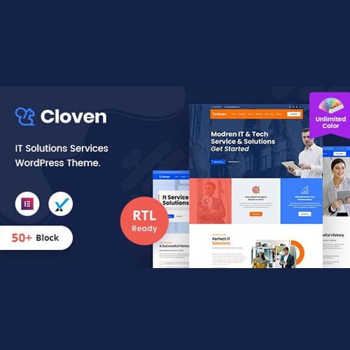 cloven.jpg Cloven - IT Solutions Services Company WordPress Theme + RTL - Image 1