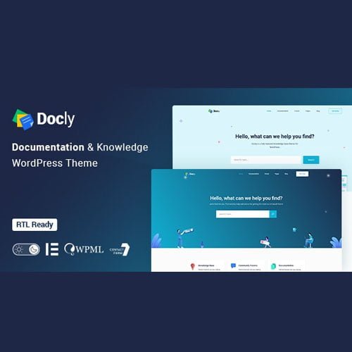 docly.jpg Docly - Documentation And Knowledge Base WordPress Theme with bbPress Helpdesk Forum - Image 1