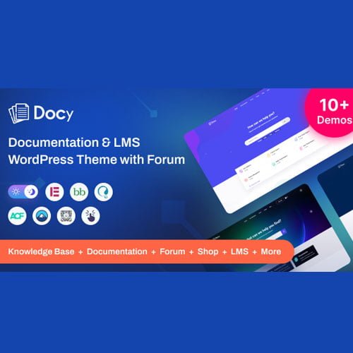 Docy - Premium Documentation, Knowledge base & LMS WordPress Theme with Helpdesk Forum