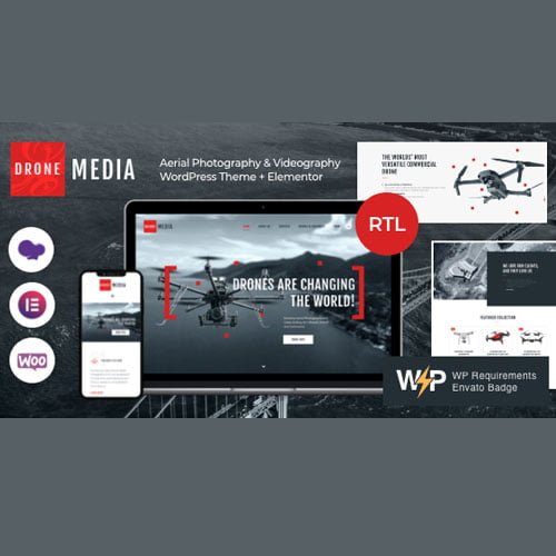 dronemedia.jpg Drone Media | Aerial Photography & Videography WordPress Theme + Elementor - Image 1