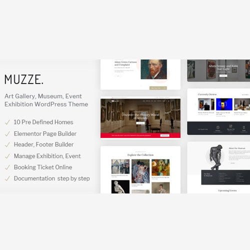 muzze.jpg Muzze - Museum Art Gallery Exhibition WordPress Theme - Image 1